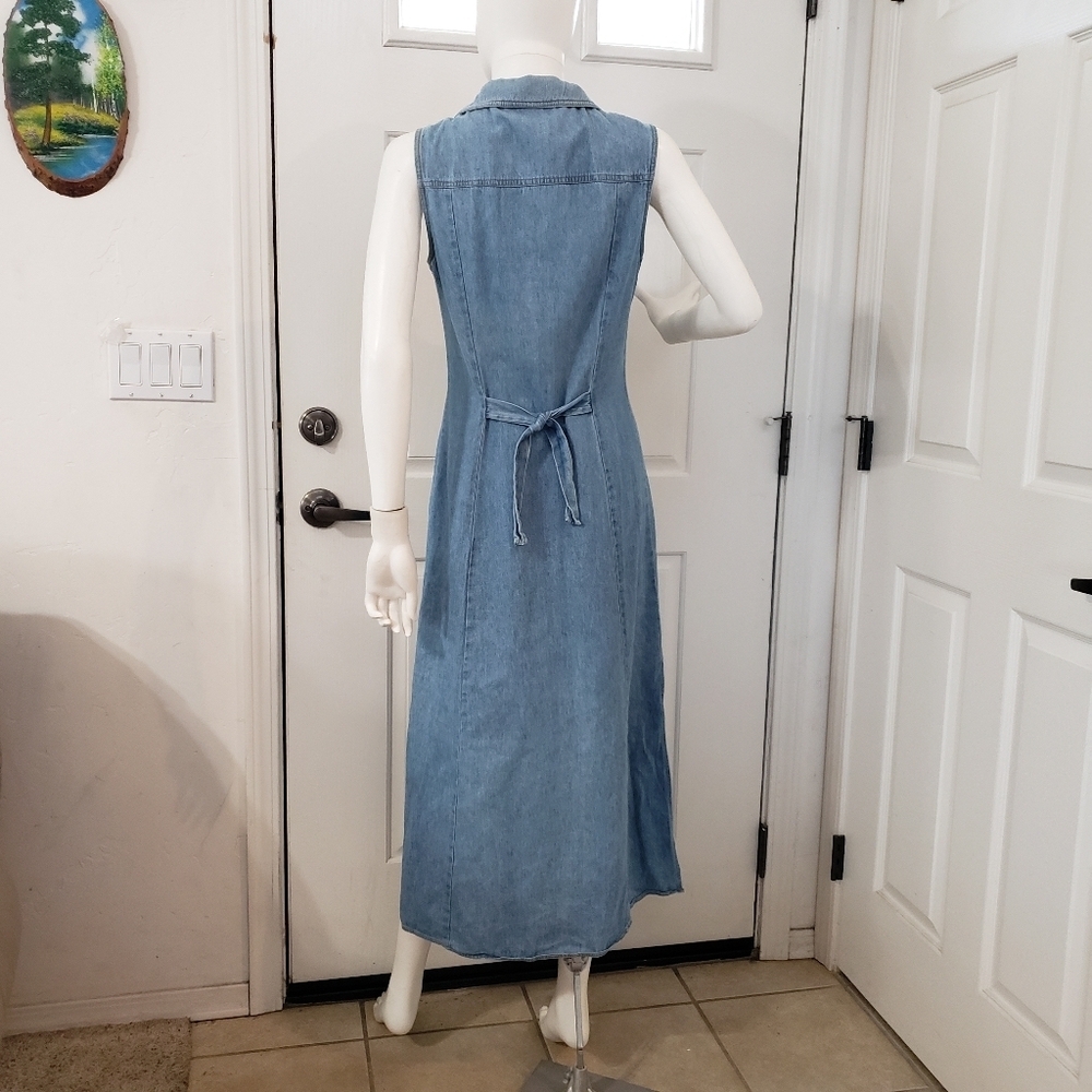 Byer Too! California Elegant Blue Denim Maxi Dress - Picture 5 of 8